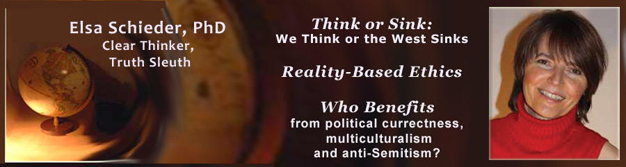 Elsa Schieder, PhD. Youtube videos on core issues in ethics. Universal ethics, cultural diversity, political correctness, West and Islam.